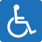 Wheelchair-compatible restroom icon
