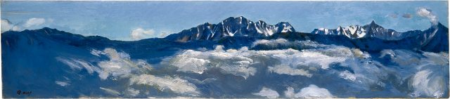 河越虎之進《山岳展望図絵B（穂高・槍）》1958年 油彩・キャンバス