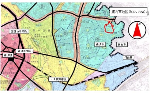 渡内東土地区画整理事業　位置図