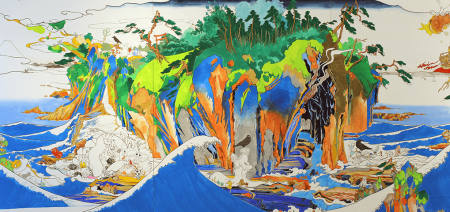 米山幸助《江ノ島図（二〇一四年）》（部分）2014