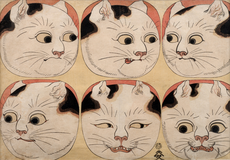 猫まみれの展覧会ポスター 猫まみれ展 川越市立美術館 | AKIO OHMORI