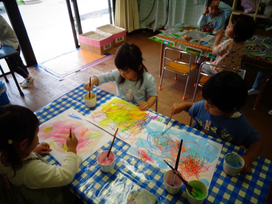 制作活動はじき絵