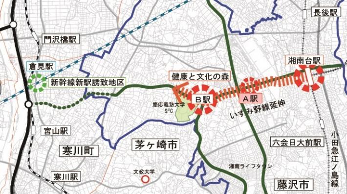 いずみ野線位置図