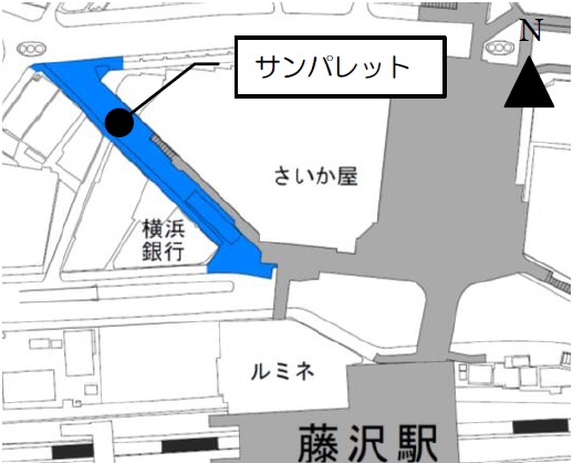 藤沢駅北口サンパレット案内図