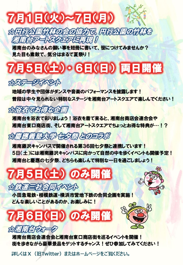 第18回湘南台七夕まつりチラシ裏