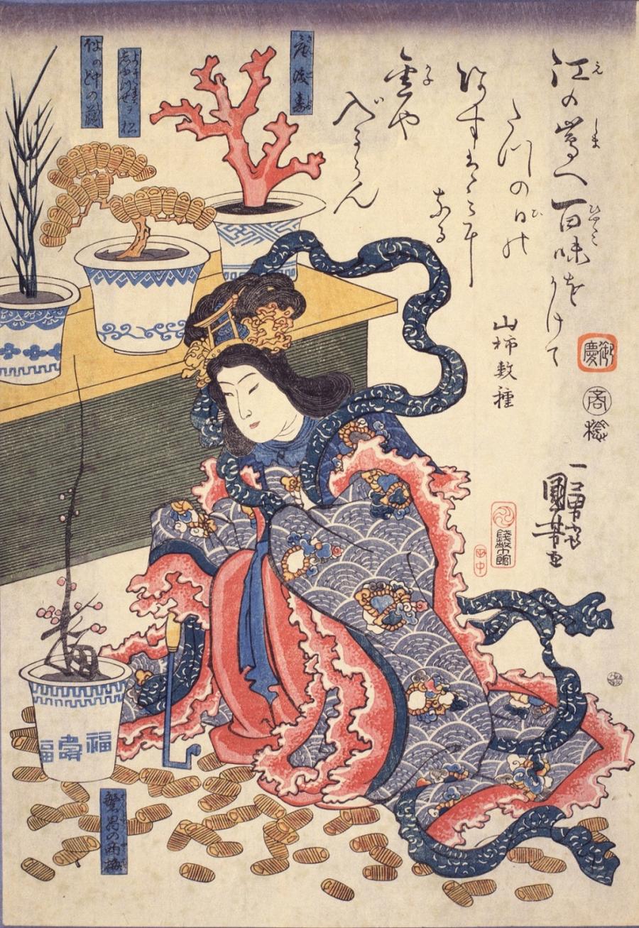 歌川国芳「題名不詳（弁財天）」