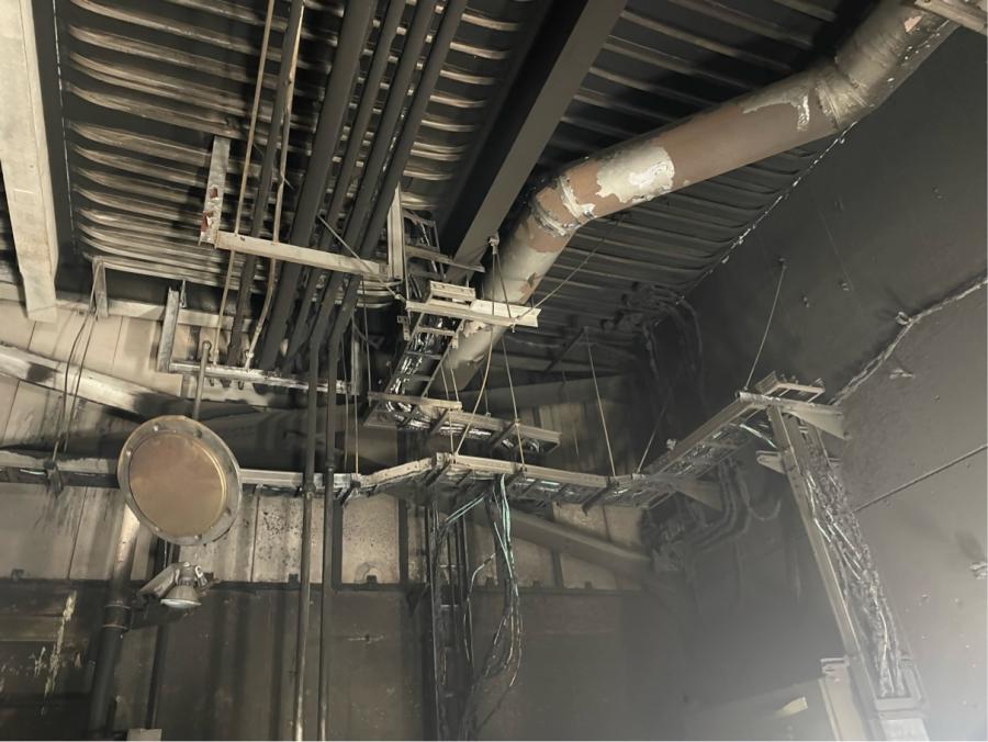 ケーブルラック焼損