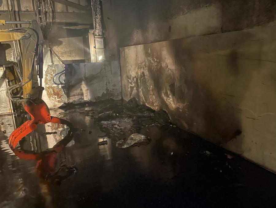 火元となった大型可燃ごみ置き場