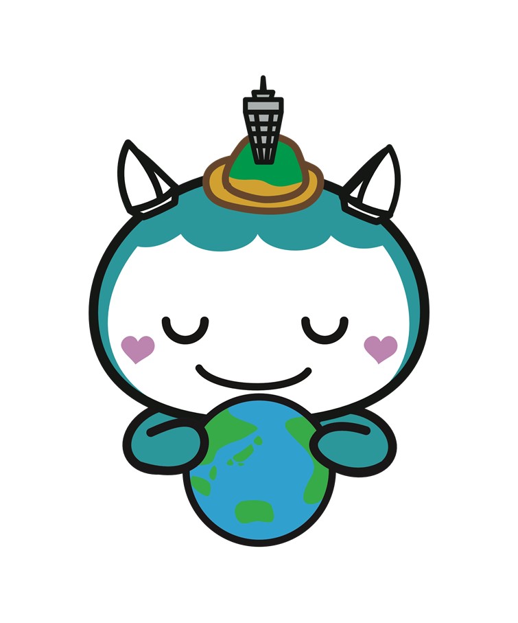 地球を抱いたふじキュン