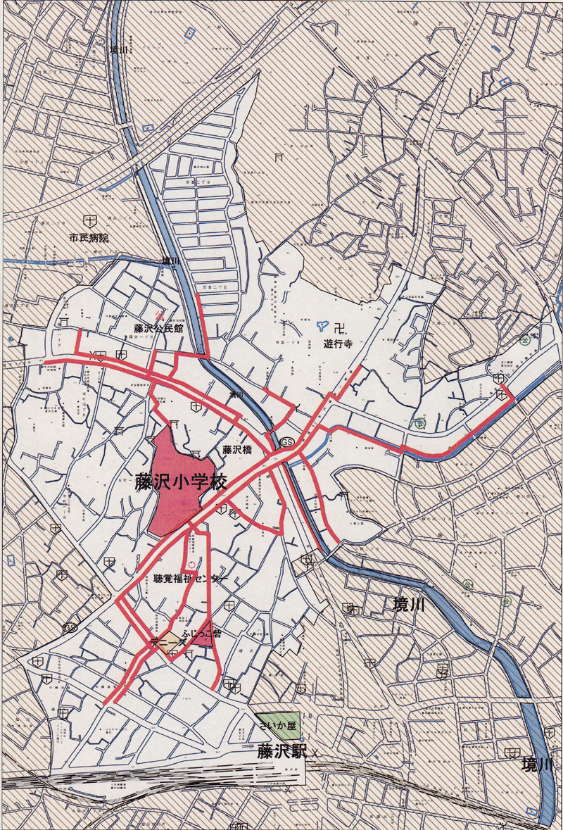 通学区の地図
