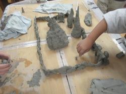 粘土で製作3