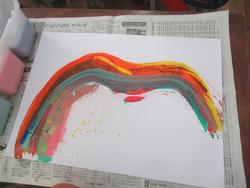 製作中の水彩画1