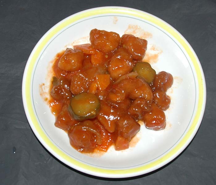 夏野菜の酢豚