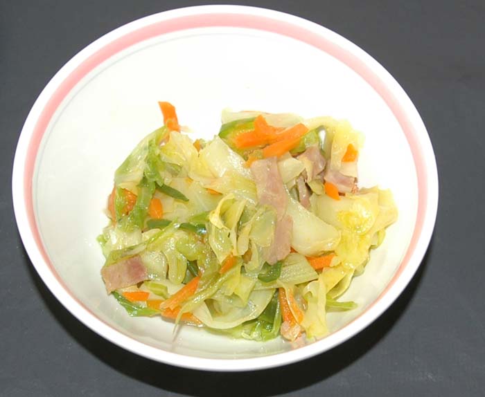 キャベツのカレー炒め
