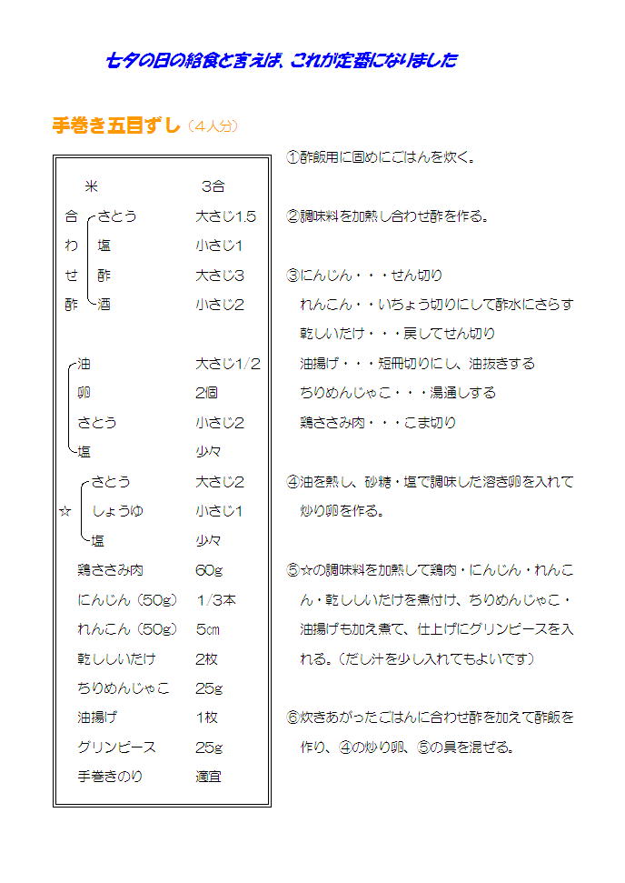 レシピ