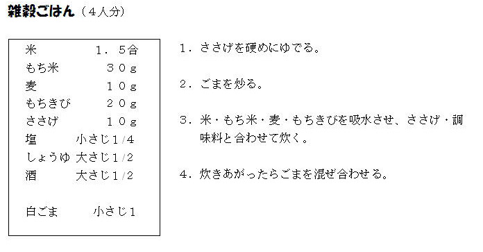 レシピ