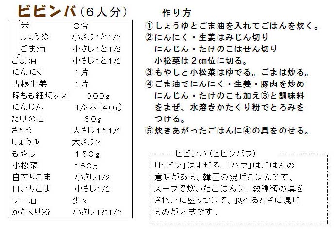 レシピ
