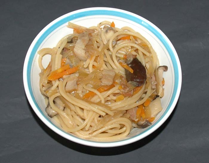 きのこの和風スパゲッティの写真