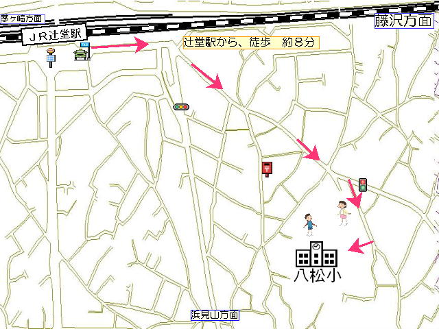 八松小学校の地図
