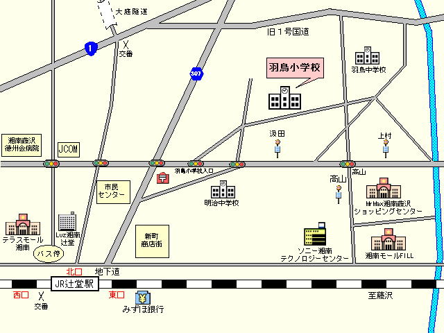 羽鳥小学校の地図