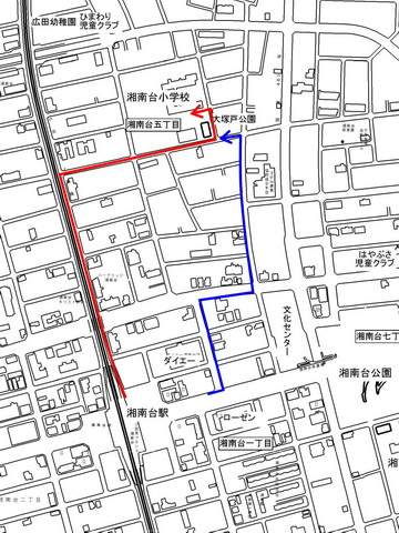 湘南台小学校の地図