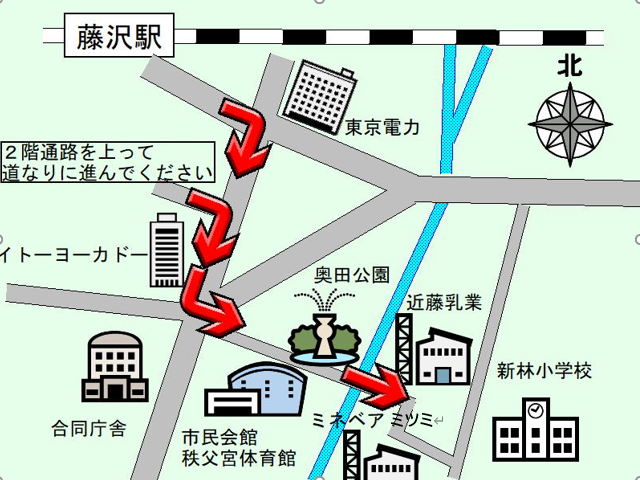 新林小学校の地図