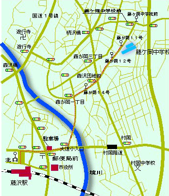 藤ヶ岡中学校の地図