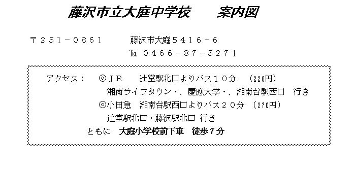 大庭中学校案内図