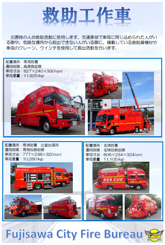 救助工作車の説明
