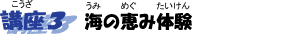 講座3 海の恵み体験 講座3 海の恵み体験