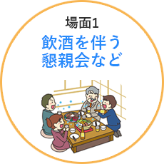 場面1飲酒を伴う懇親会など
