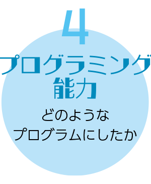 4　プログラミング能力 どのようなプログラムにしたか